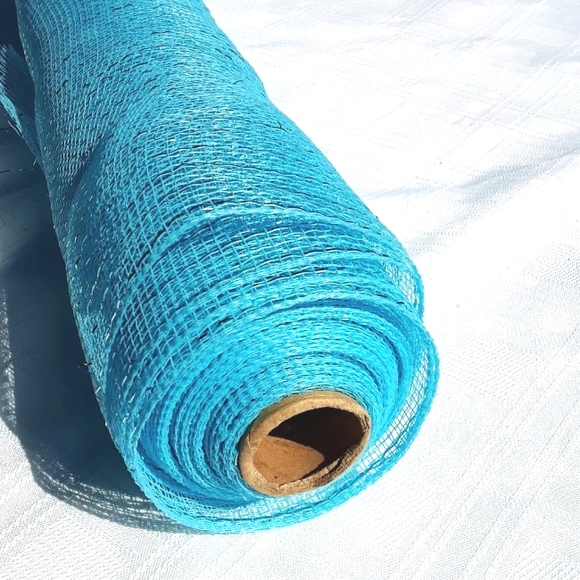 💜 Nicole Mesh Fabric Crafting Reefs Ribbons DIY Material Roll Metallic Blue - Picture 3 of 5